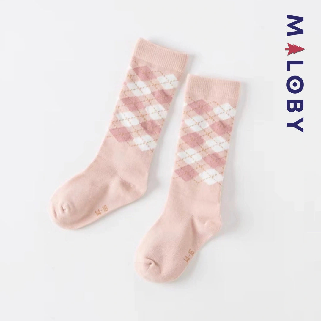 Paire de chaussettes en maille enfant fille -robes et ensembles pour filles, bébés et garcons - MALOBY