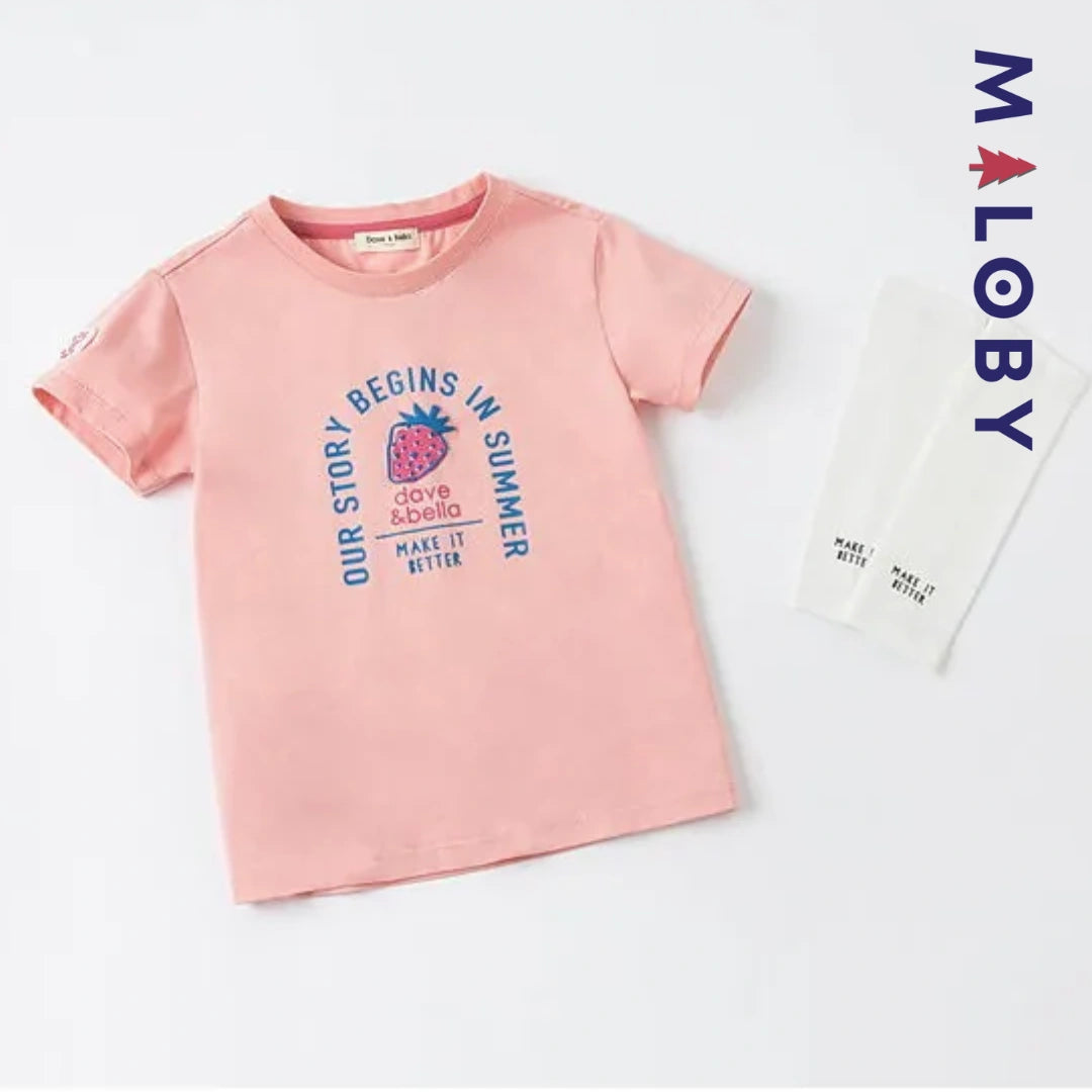 T-shirt deux saisons en pur coton- Garçon -robes et ensembles pour filles, bébés et garcons - MALOBY