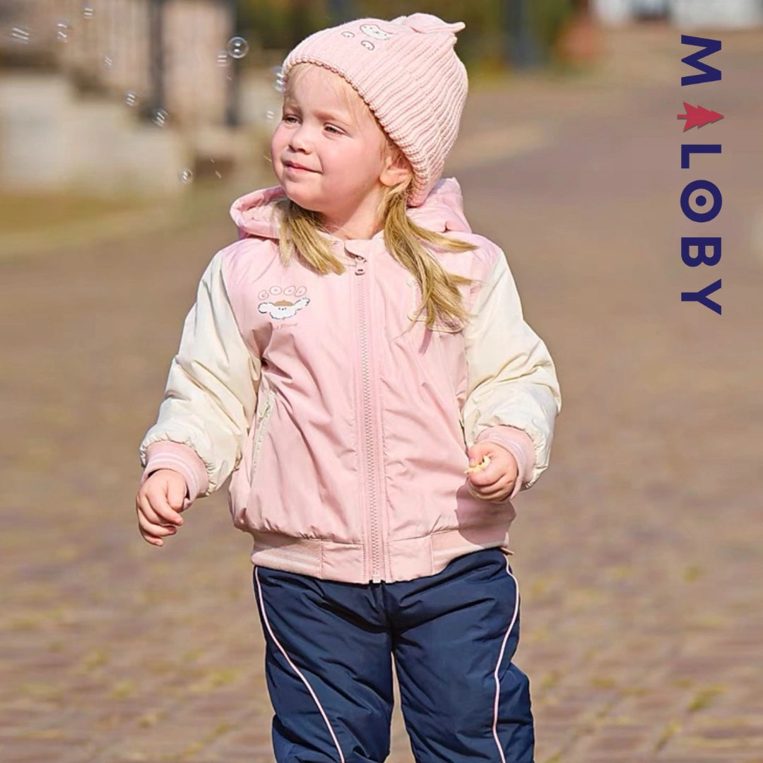 Bonnet en maille enfant fille- Rose