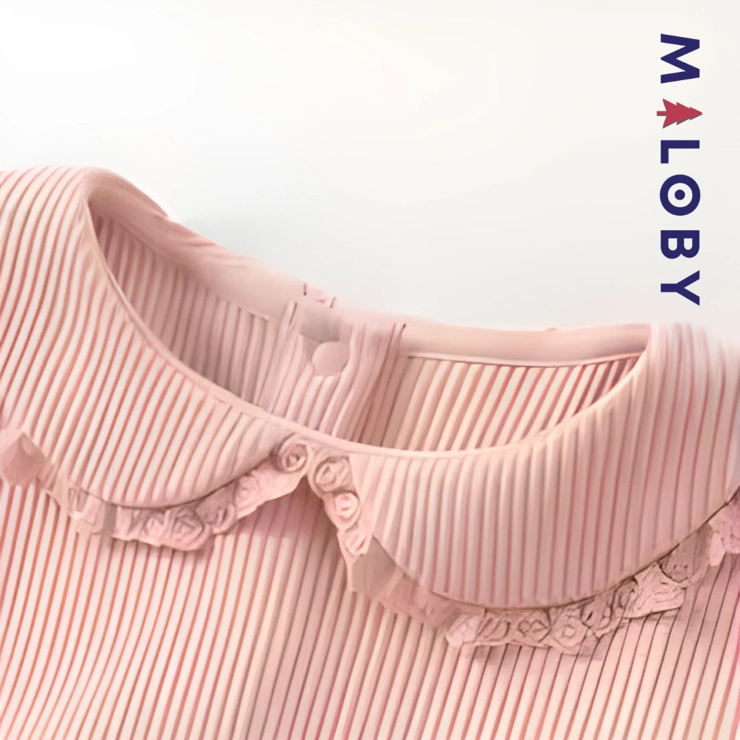 Robe cérémonie style anglais enfant fille -rose