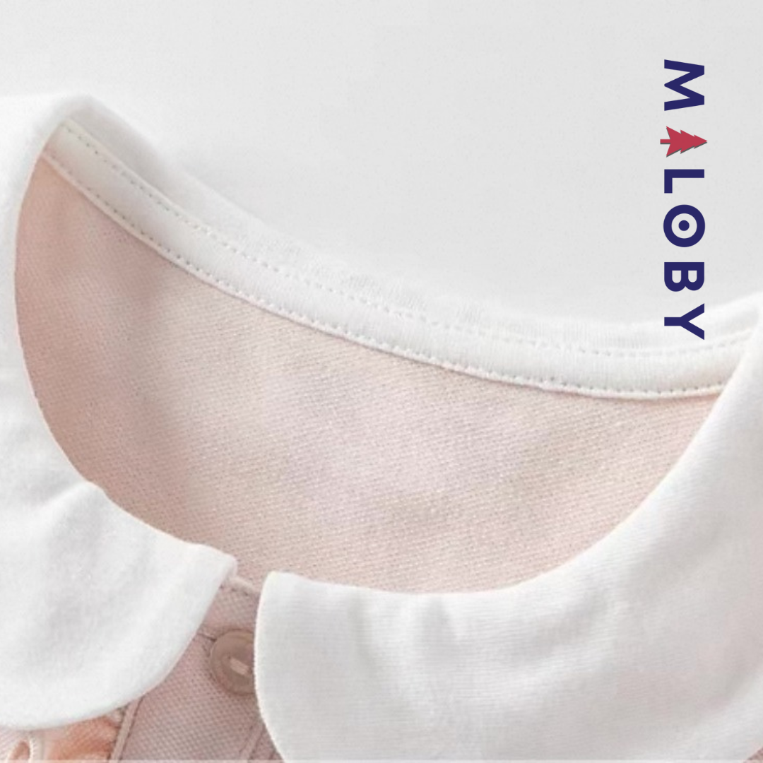 Robe d'été encolure volontée enfant fille- rose imprimé