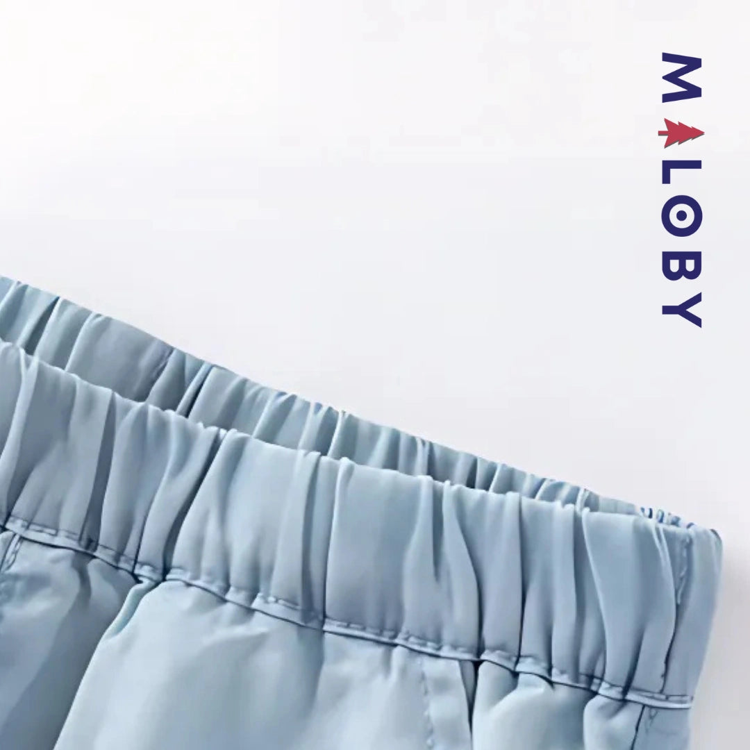 Ensemble d'été t-shirt + pantalon en denim enfant garçon- Bleu