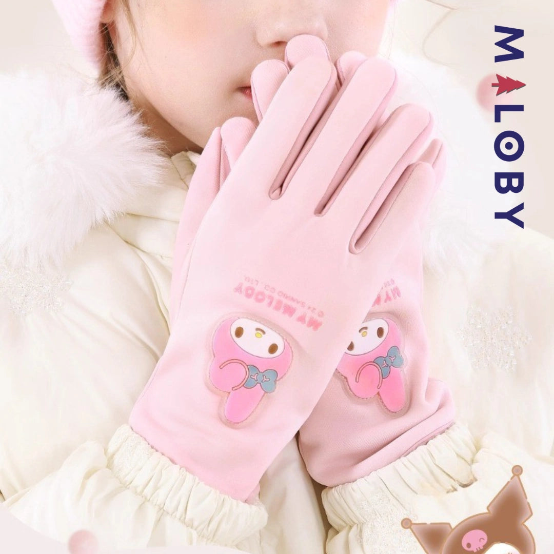 Gants style my melody enfant fille -Rose