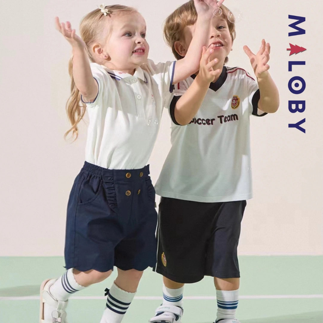 Short volonté enfant fille- Marine/Beige