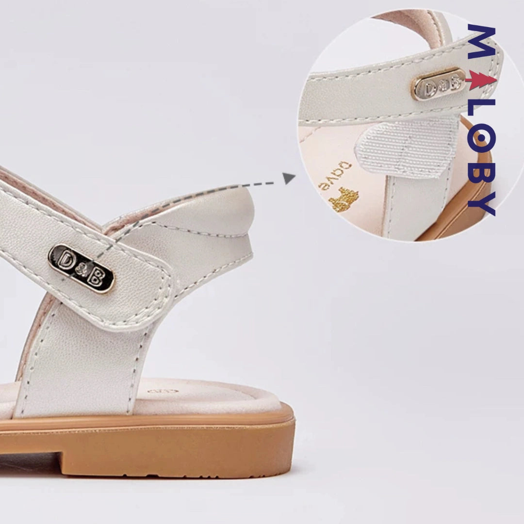Sandales scratchées fermées enfant fille- champagne -robes et ensembles pour filles, bébés et garcons - MALOBY
