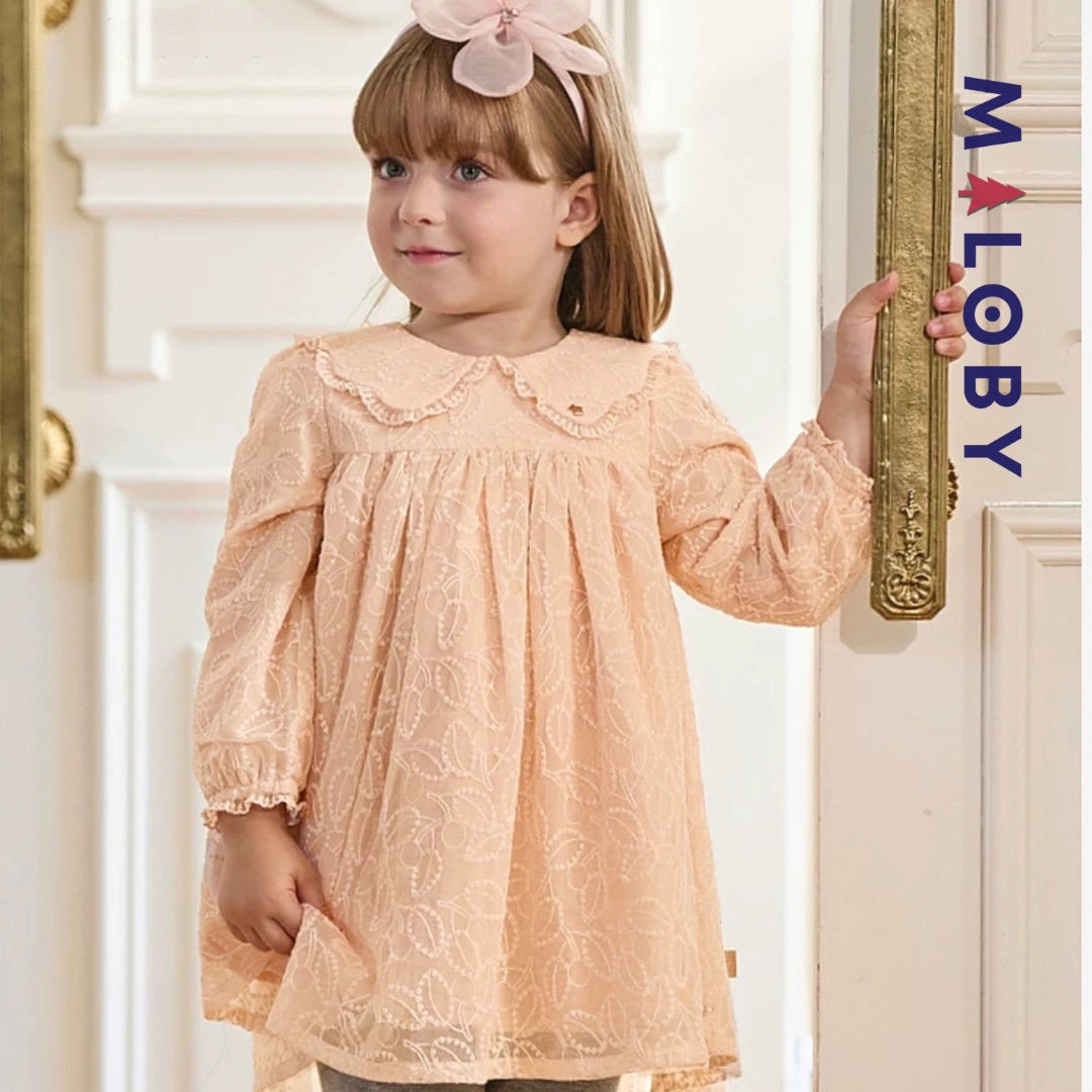 Robe cérémonie brodée enfant fille- Rose pâle -robes et ensembles pour filles, bébés et garcons - MALOBY