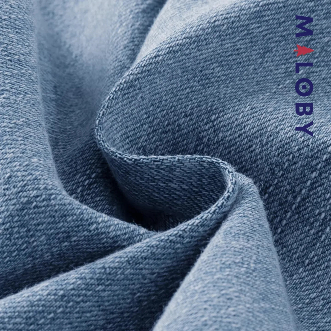 Pantalon denim évasé enfant fille-Bleu -robes et ensembles pour filles, bébés et garcons - MALOBY