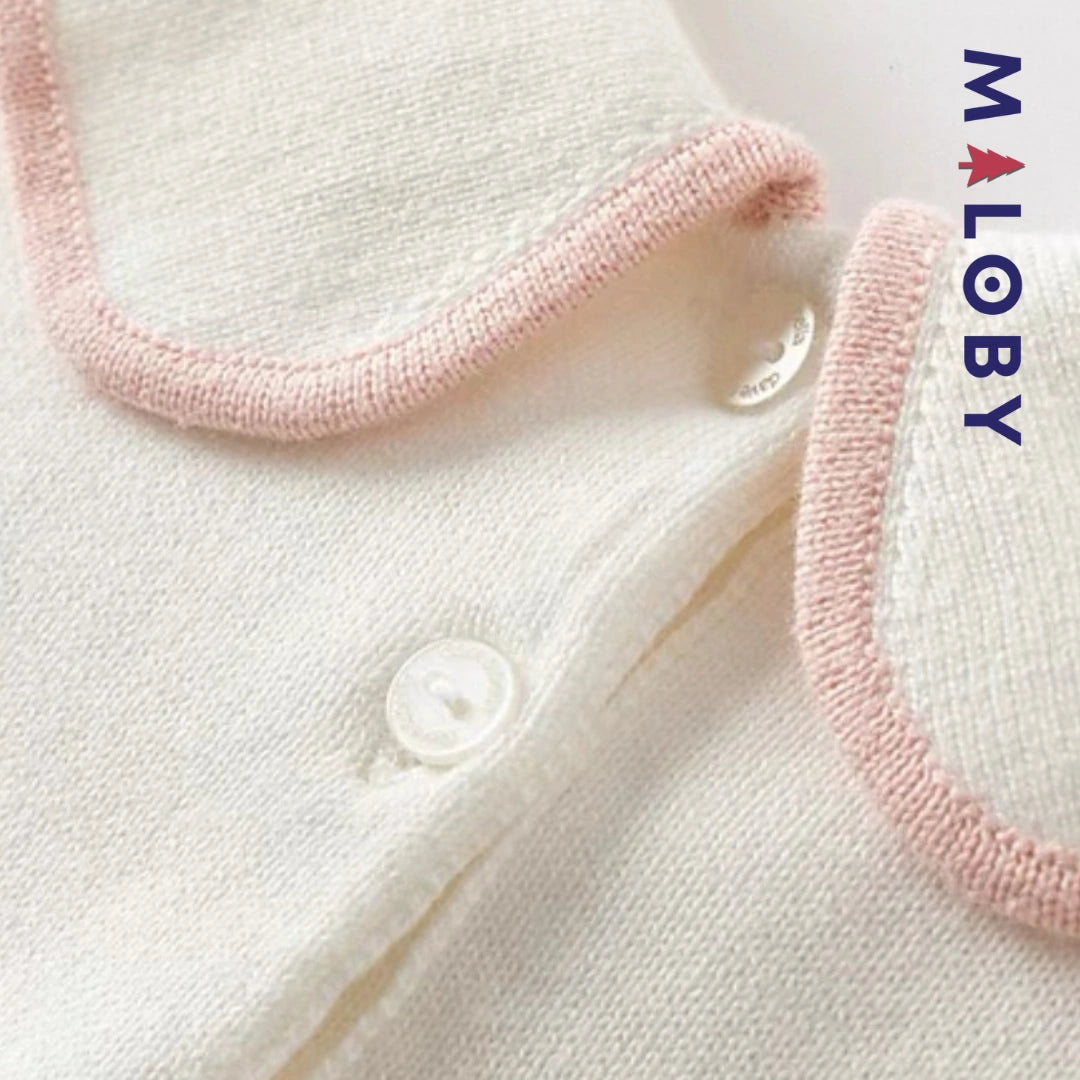 Robe cérémonie en maille et en tulle enfant fille - Rose
