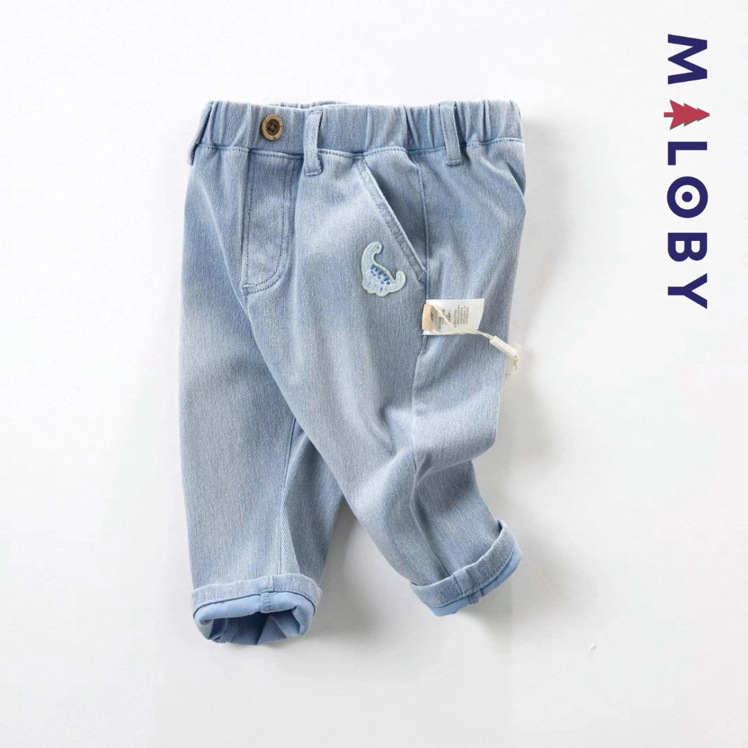 Pantalon jean motif scorpion enfant garçon- Bleu