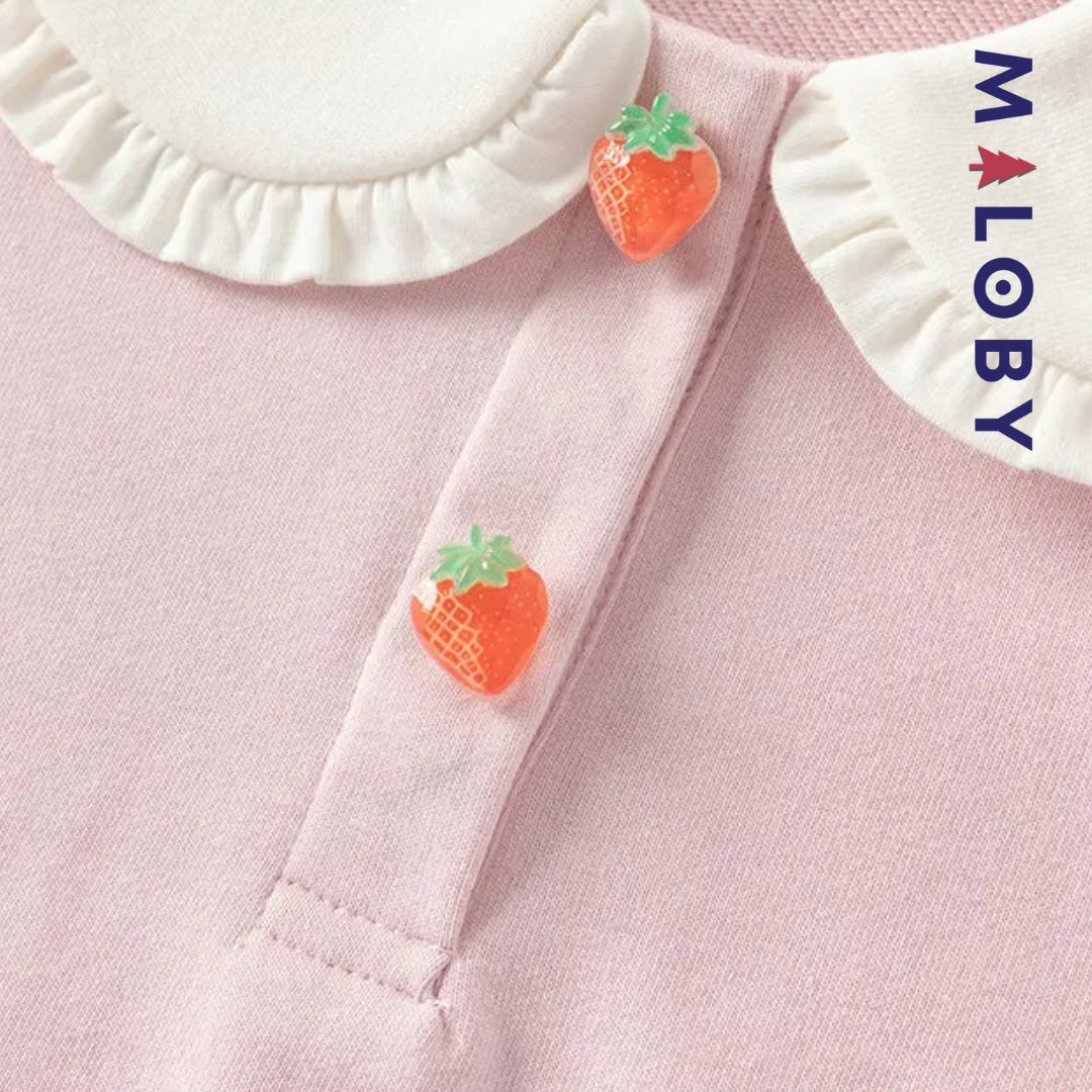 Ensemble 2 pièces blouse + Legging enfant fille- Rose