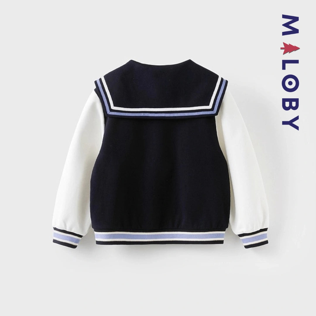 Ensemble habillé Jupon+blouson enfant fille -Marine