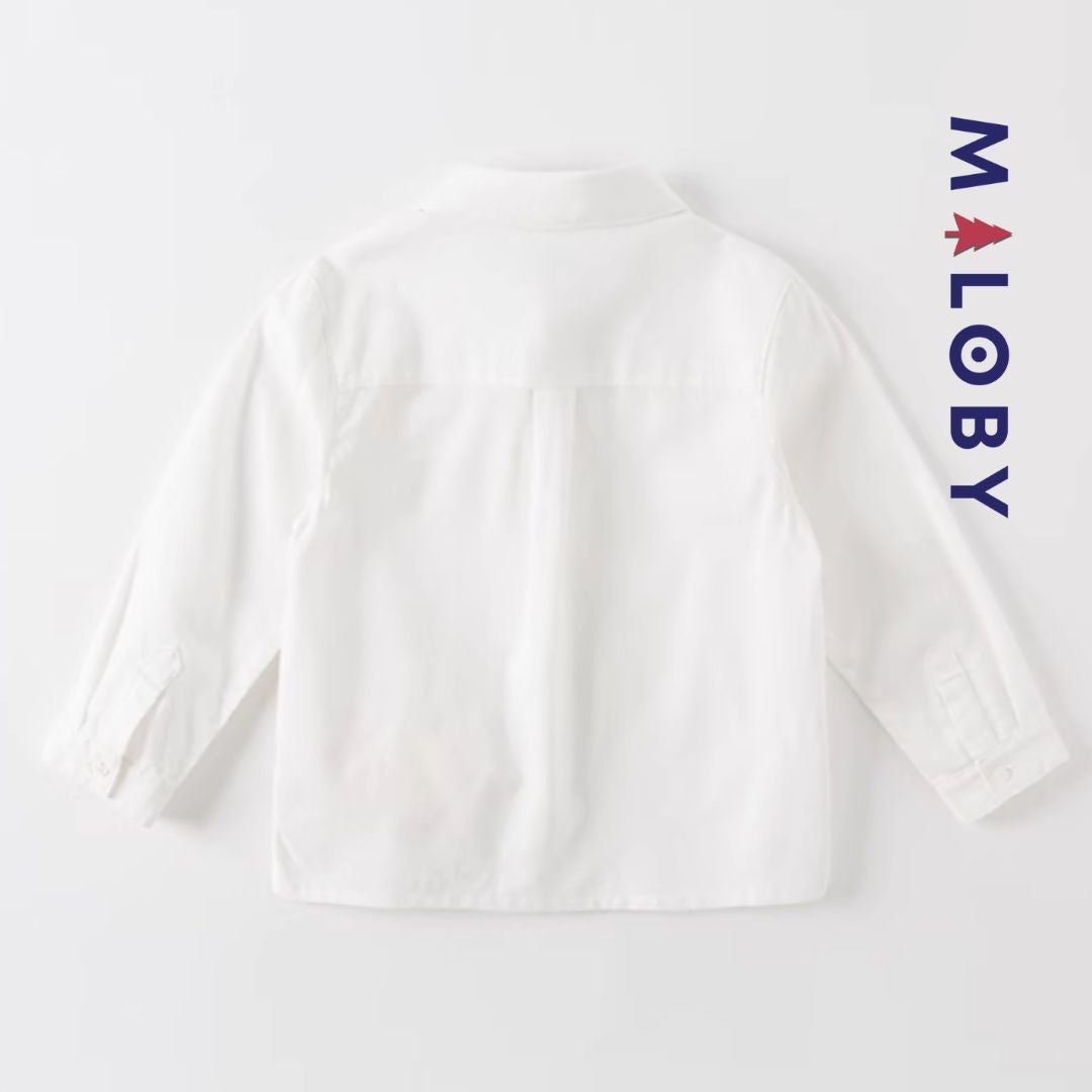 Ensemble habillé Salopette+chemise+noeud -Garçon -robes et ensembles pour filles, bébés et garcons - MALOBY
