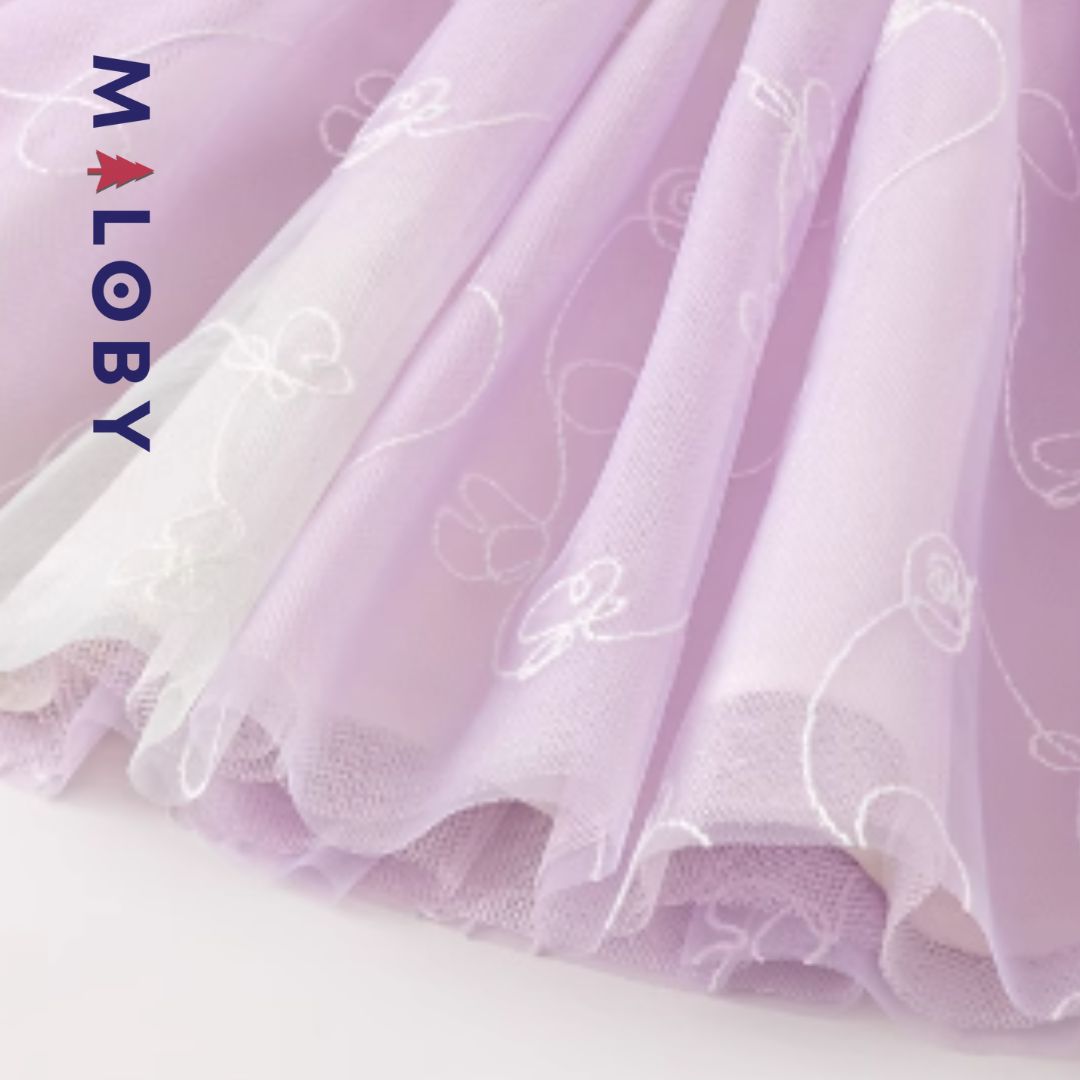 Ensemble T-shirt et Jupe enfant fille-Violet -robes et ensembles pour filles, bébés et garcons - MALOBY