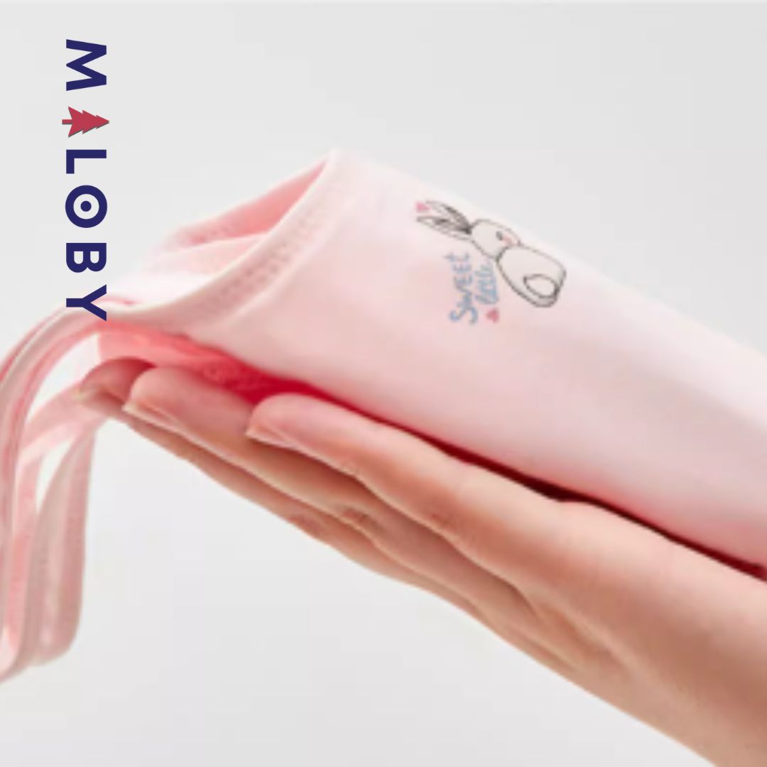 Lot de 2 brassières en coton - Blanc/Rose -robes et ensembles pour filles, bébés et garcons - MALOBY