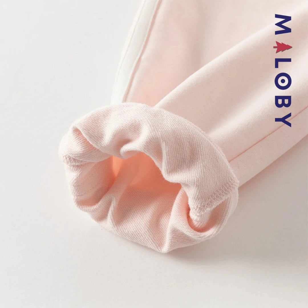 Ensemble jogging 2 pièces motifs fleuris- Rose