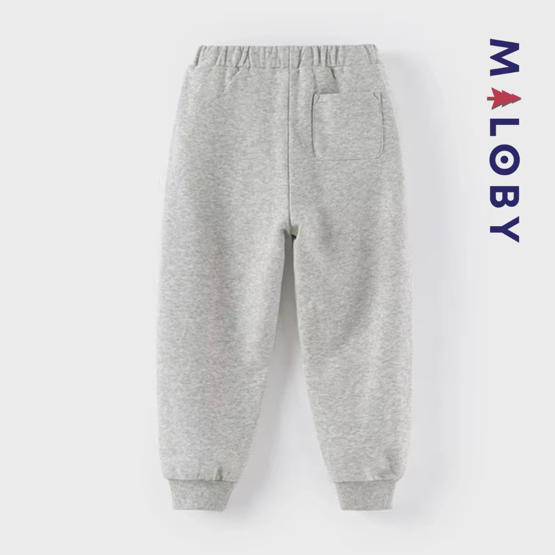Ensemble sport sweat + jogging garçon - Gris -robes et ensembles pour filles, bébés et garcons - MALOBY
