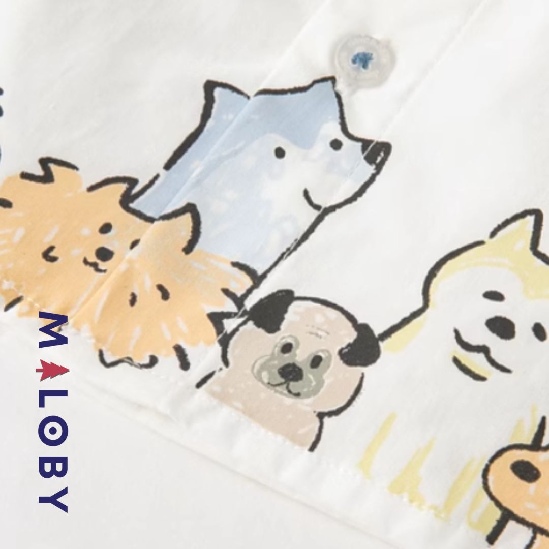 Ensemble 2 Pièces chemise + short - Bleu -robes et ensembles pour filles, bébés et garcons - MALOBY