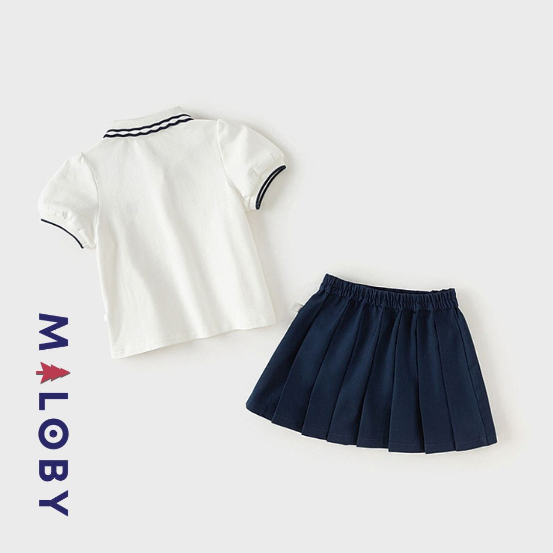 Ensemble Jupon + polo - Fille -robes et ensembles pour filles, bébés et garcons - MALOBY