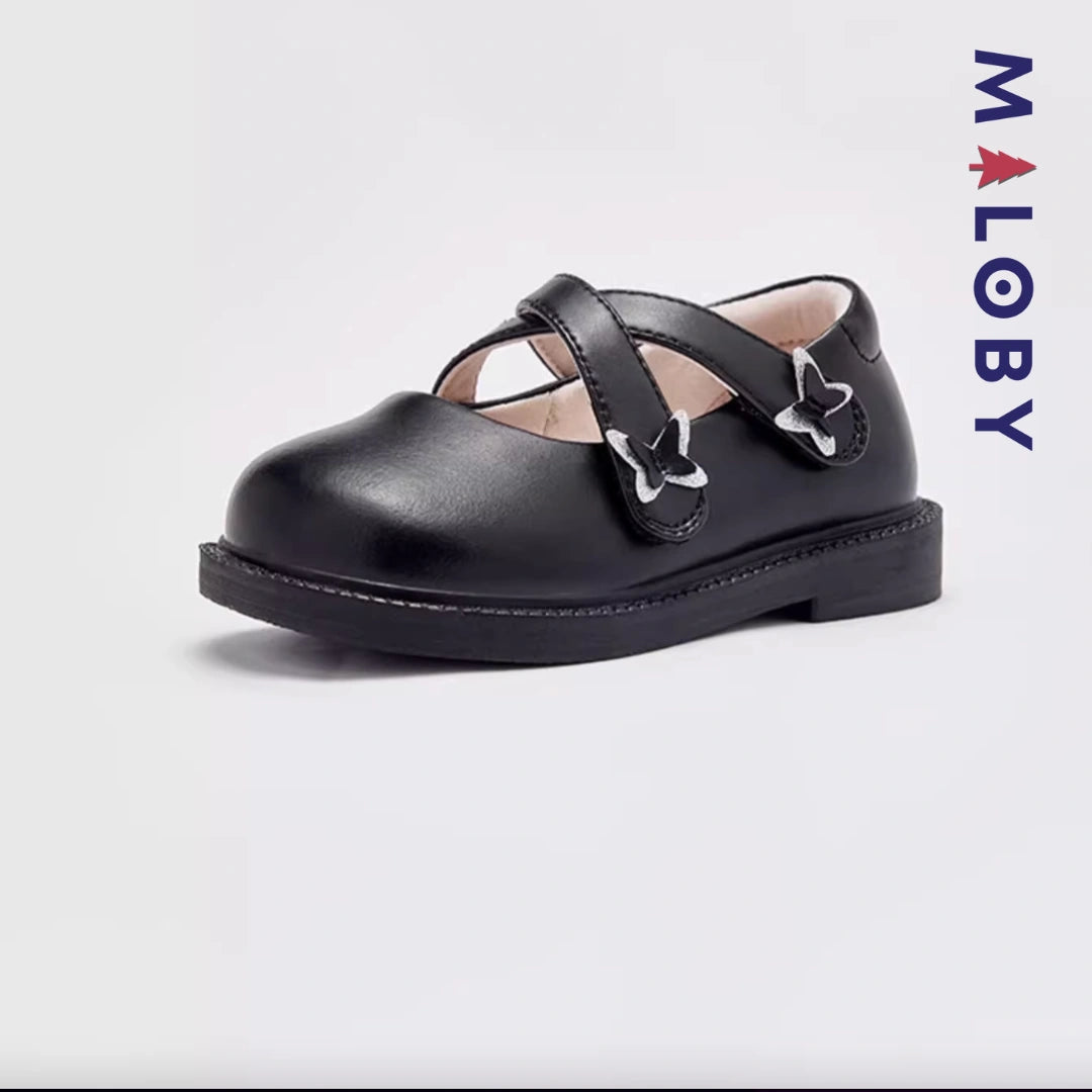 Ballerines double bride enfant fille - Noir -robes et ensembles pour filles, bébés et garcons - MALOBY