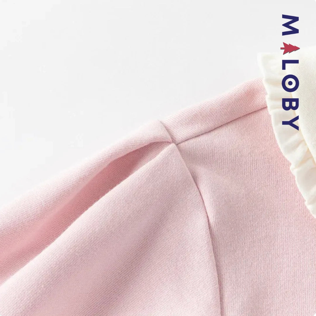 Ensemble 2 pièces blouse + Legging enfant fille- Rose