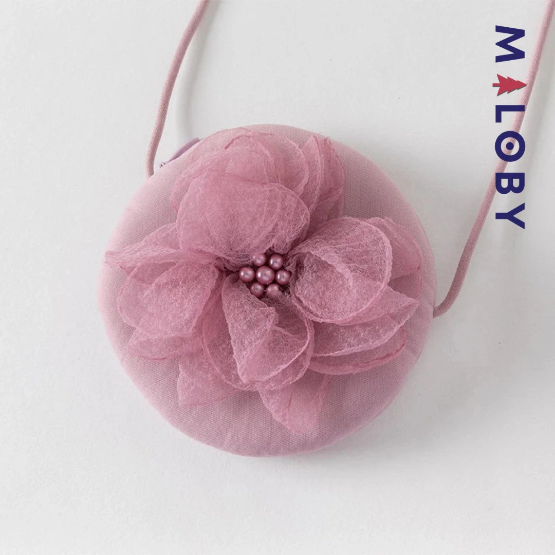 Ensemble Robe+sac pour cérémonie volontée en tulle - violet -robes et ensembles pour filles, bébés et garcons - MALOBY
