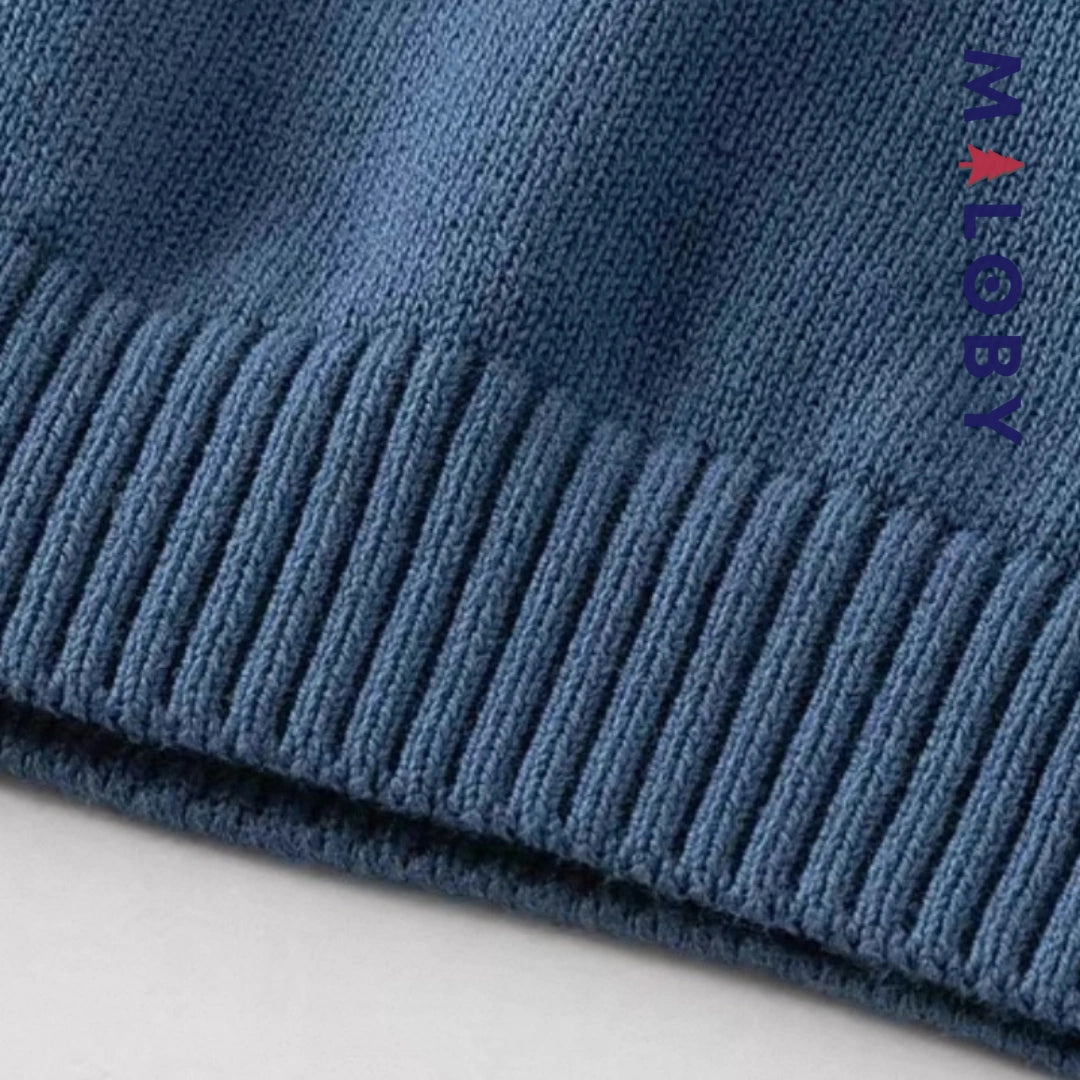 Pull sans manches en coton tricoté enfant garçon -Bleu -robes et ensembles pour filles, bébés et garcons - MALOBY