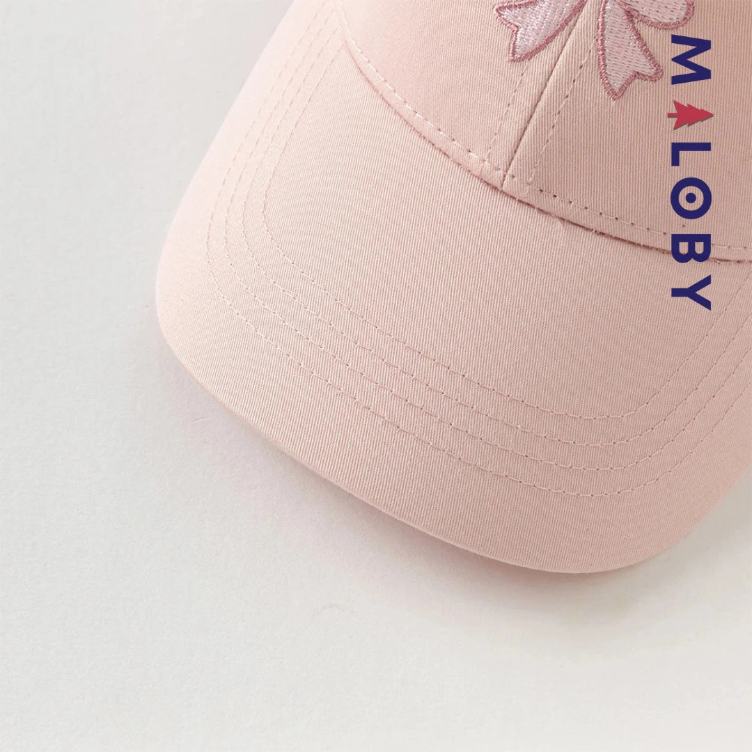 Casquette nœud fantaisie enfant fille -rose