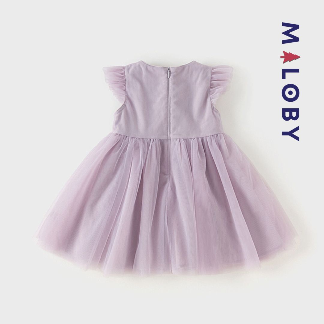 Robe de Cérémonie papillon- Violet -robes et ensembles pour filles, bébés et garcons - MALOBY