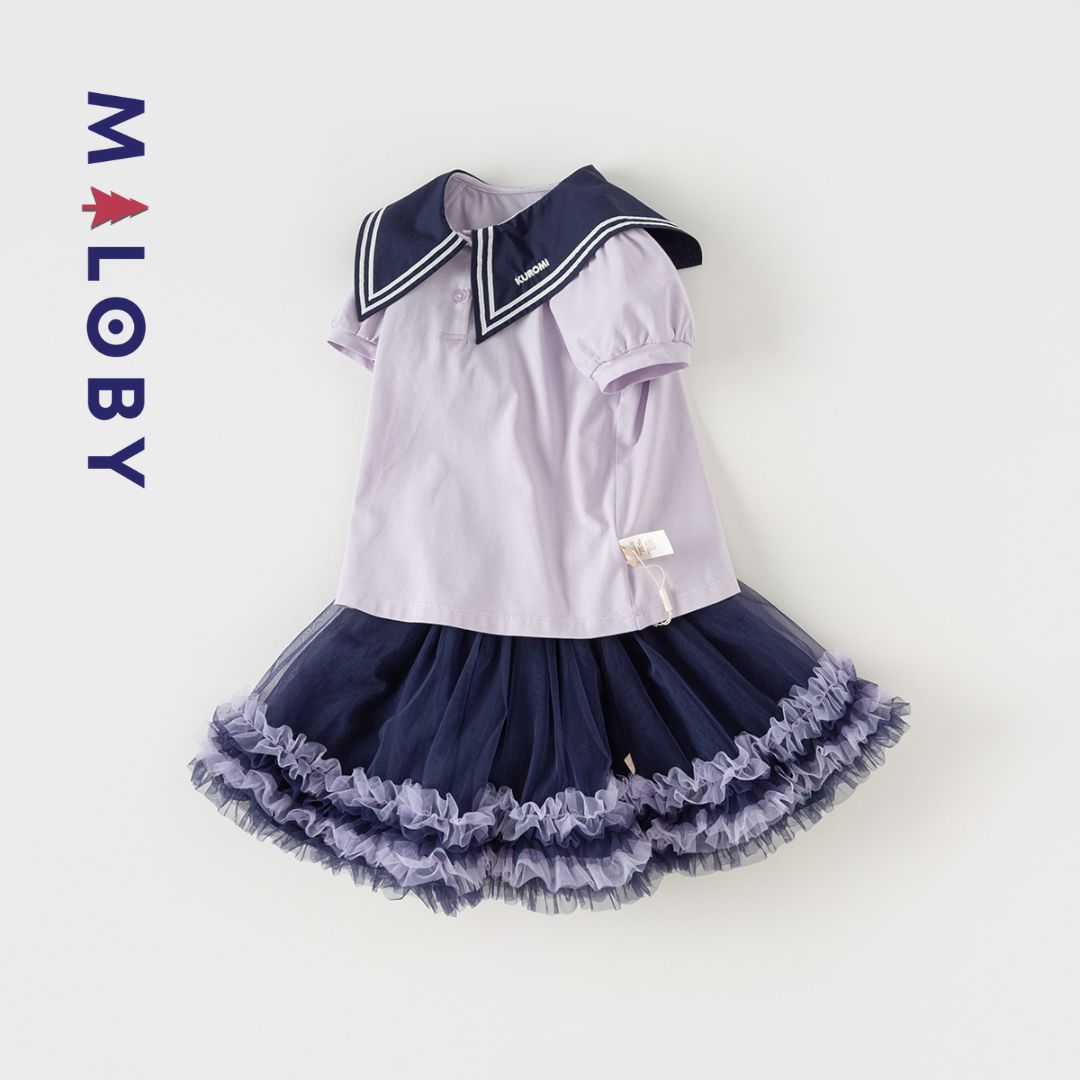Ensemble Kuromi t-shirt+jupon enfant fille - violet -robes et ensembles pour filles, bébés et garcons - MALOBY