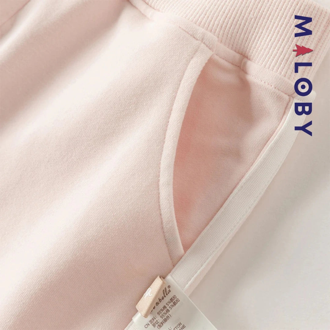 Ensemble jogging 2 pièces motifs fleuris- Rose