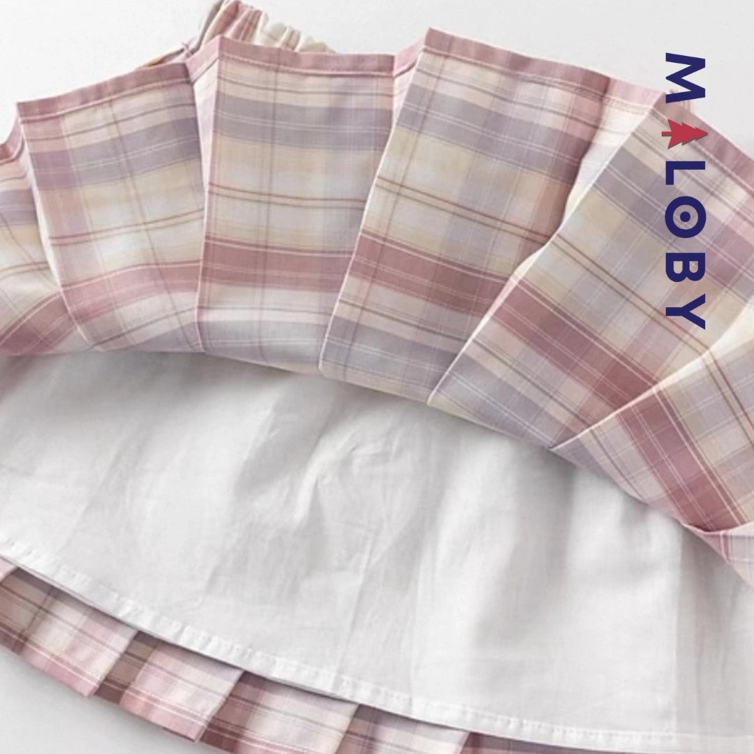 Ensemble d'été Jupon + chemise enfant fille - Rose