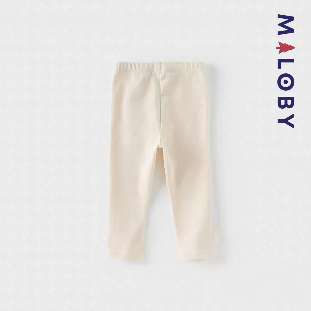 Legging motif fantaisie enfant fille-Blanc/gris