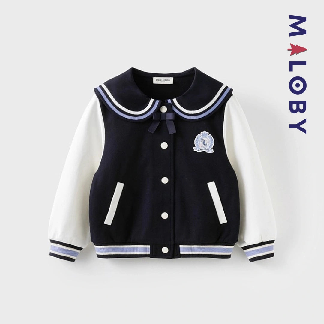 Ensemble habillé Jupon+blouson enfant fille -Marine
