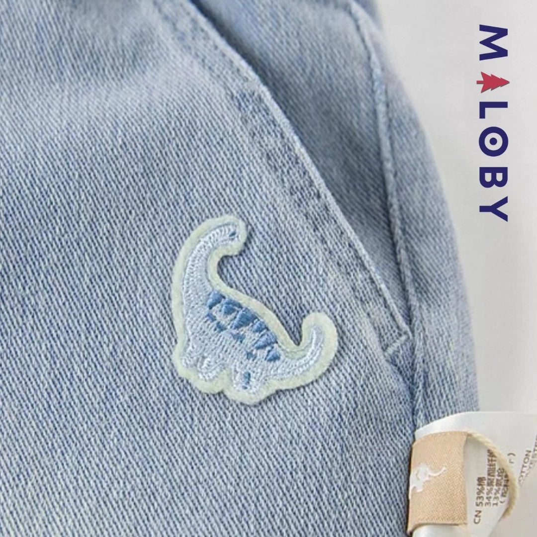 Pantalon jean motif scorpion enfant garçon- Bleu