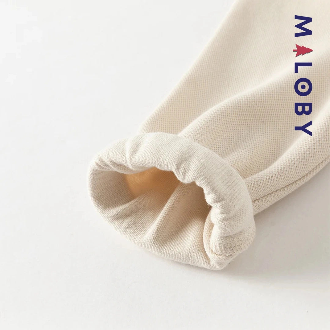 Ensemble sport sweat + jogging garçon - beige