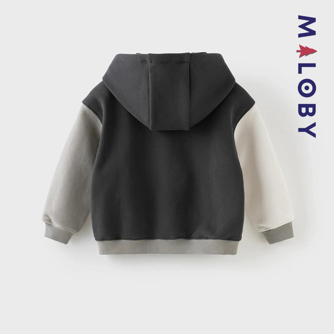 sweat à capuche skate life enfant garçon- gris