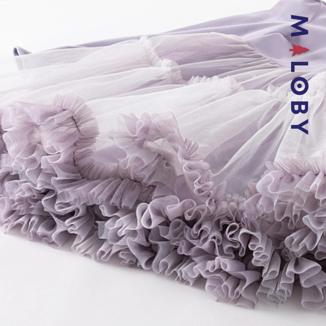 Robe col polo enfant fille- violet -robes et ensembles pour filles, bébés et garcons - MALOBY