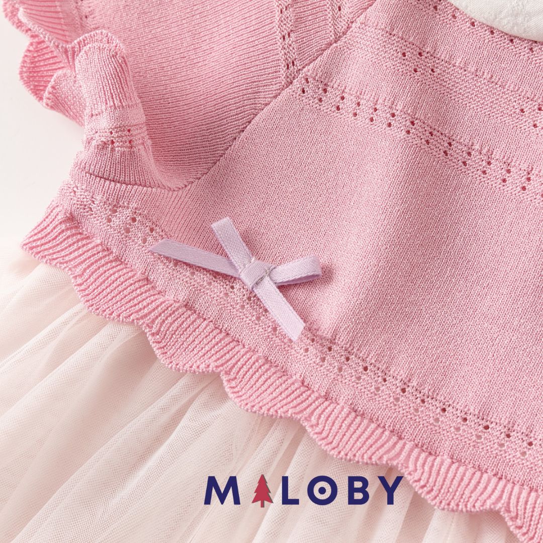 Robe à volants brodée - Fille -robes et ensembles pour filles, bébés et garcons - MALOBY