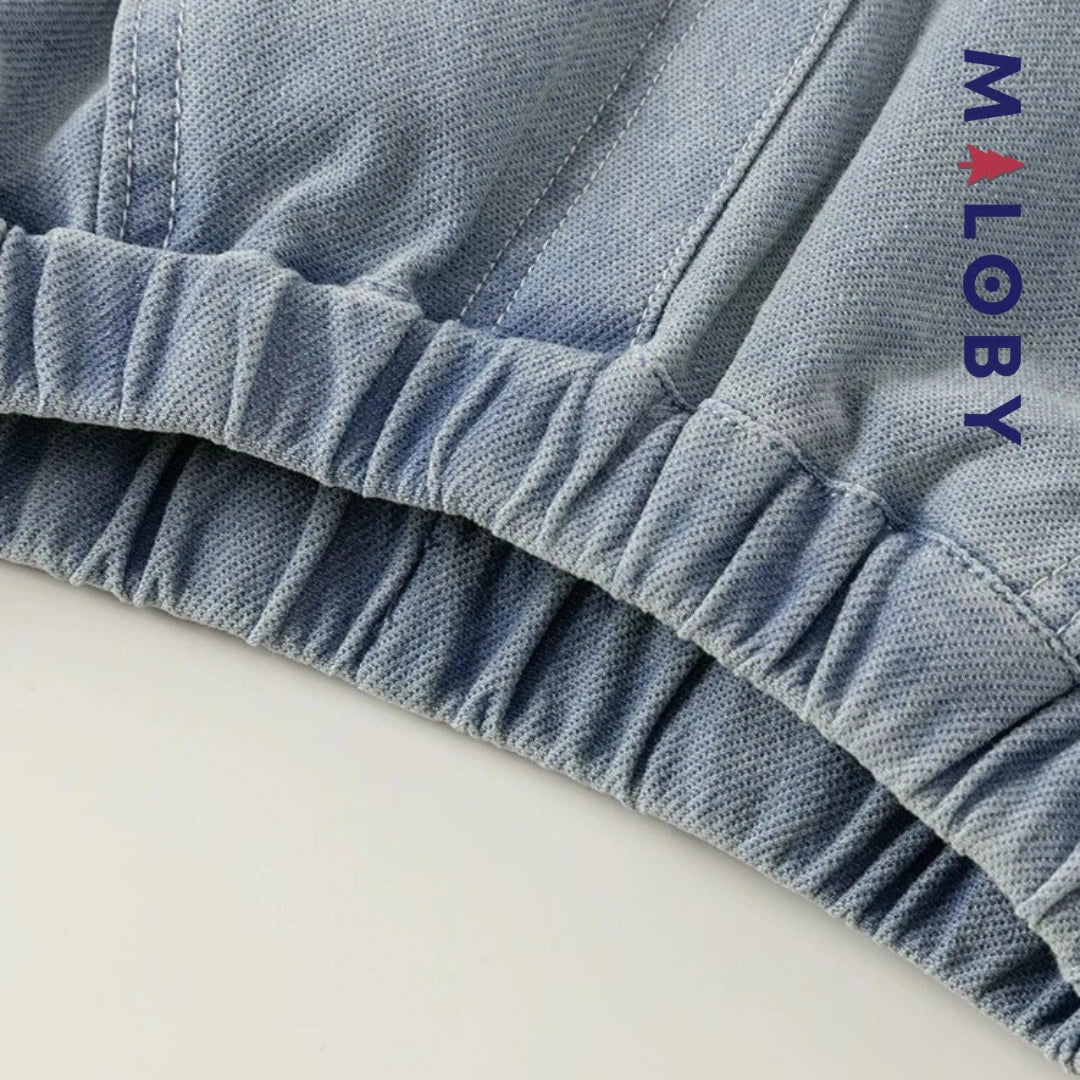 Jean évasé enfant fille longueur chevilles - bleu