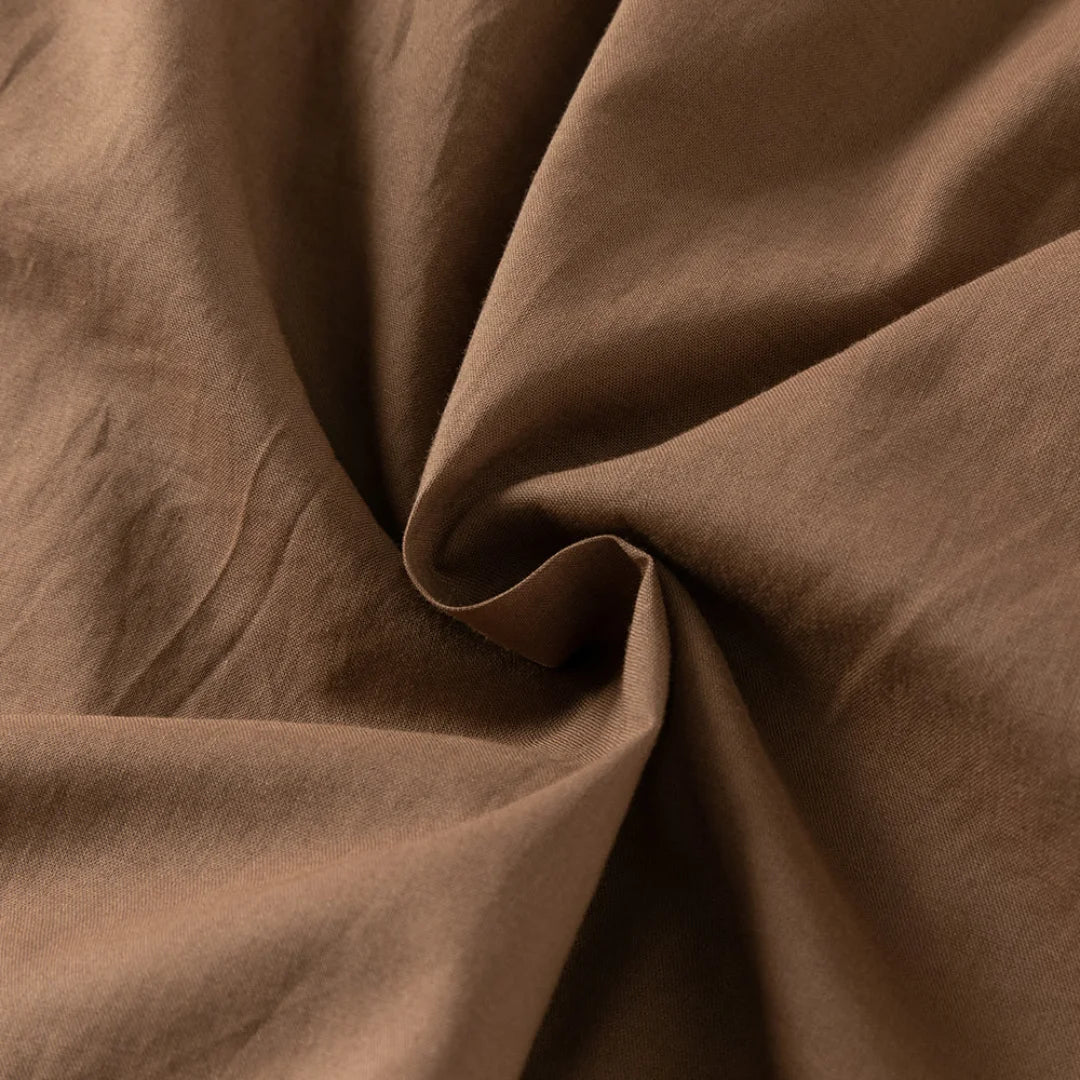 Robe en velours côtelé à imprimé cerises enfant fille –Marron