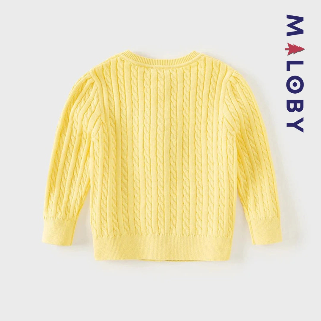 Cardigan basic 100% coton enfant fille