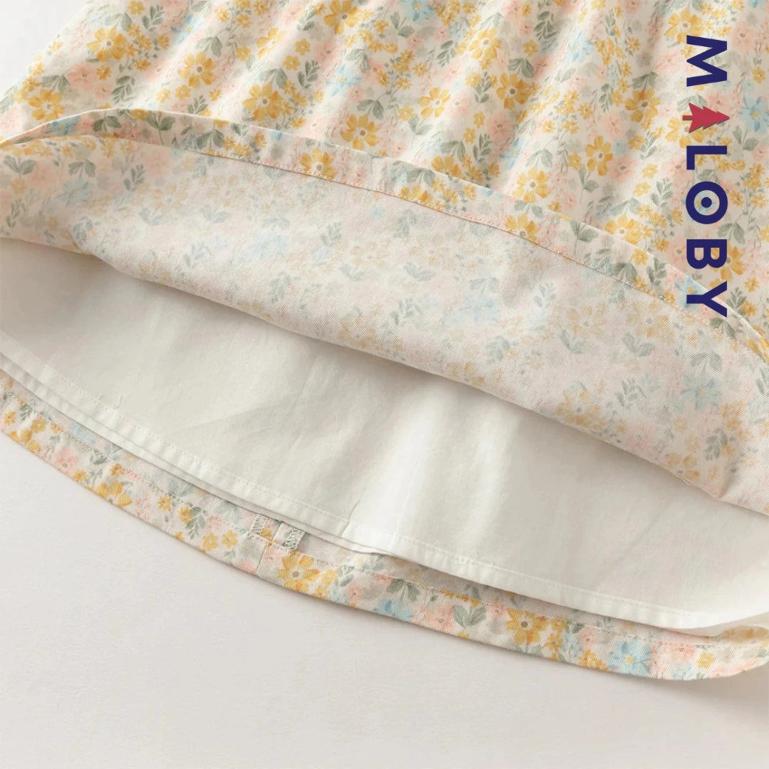 Robe fleurie manches longues enfant fille- Floral