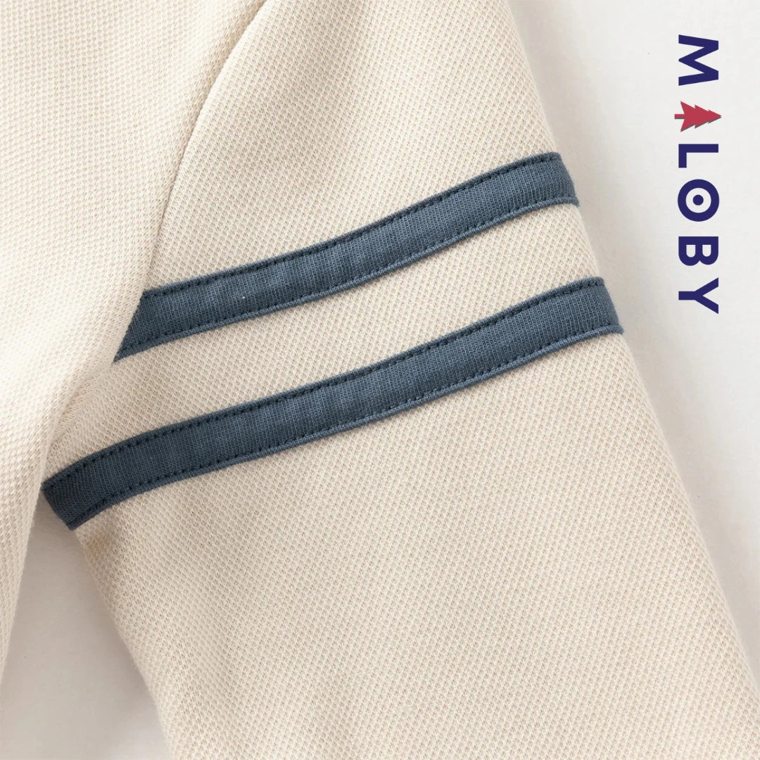 Ensemble sport sweat + jogging garçon - beige