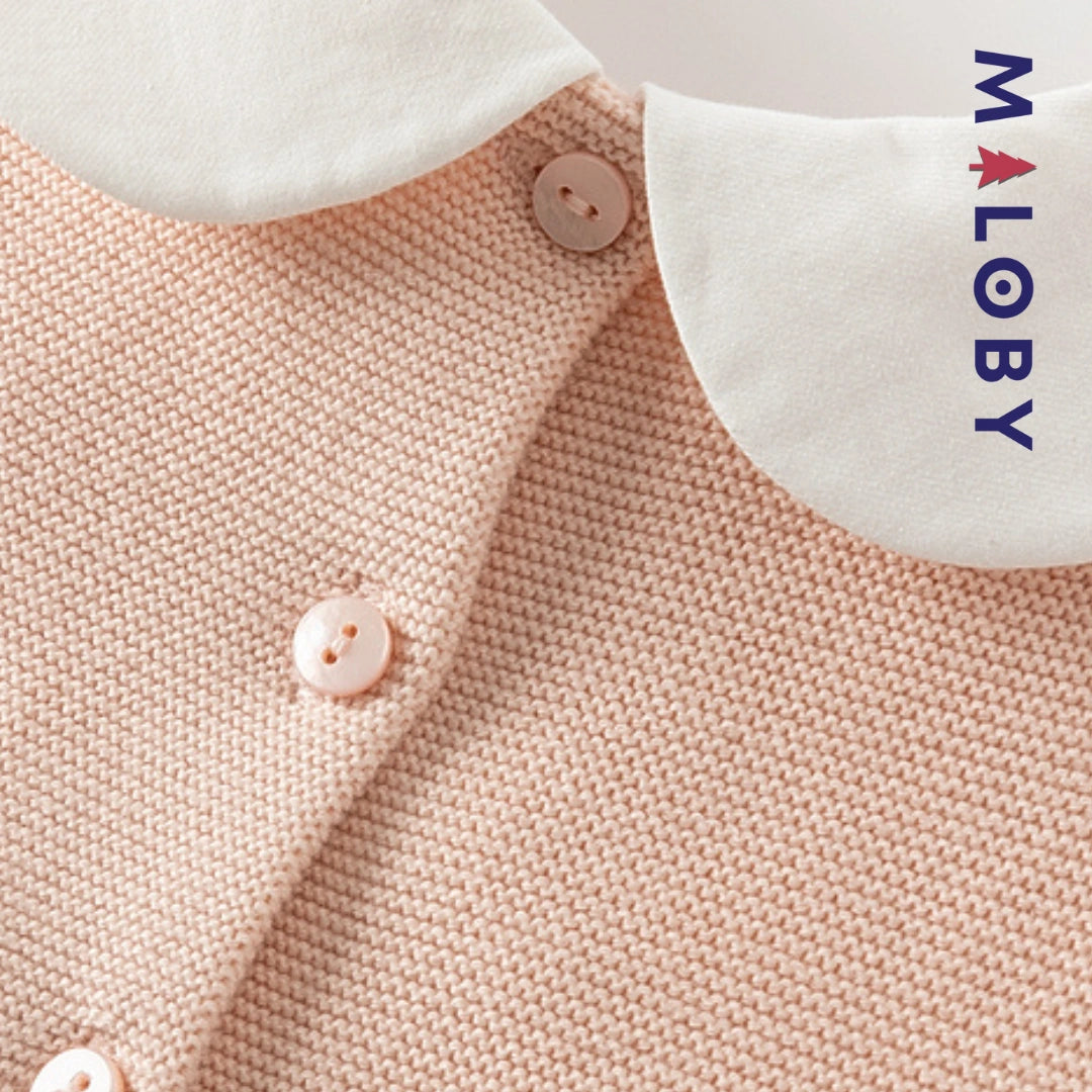 Robe cérémonie avec Boléro intégré- rose pâle -robes et ensembles pour filles, bébés et garcons - MALOBY