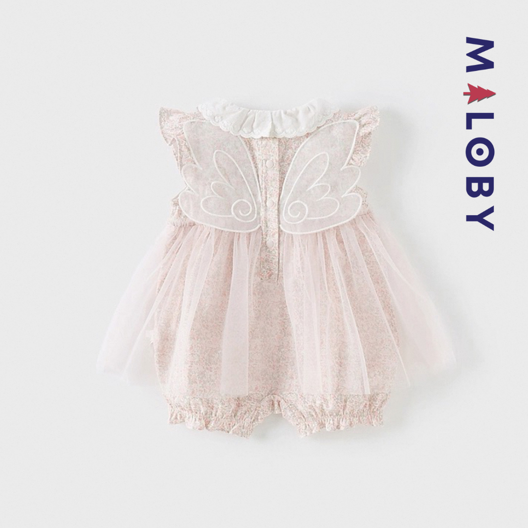 Robe cérémonie bébé fille - rose imprimé