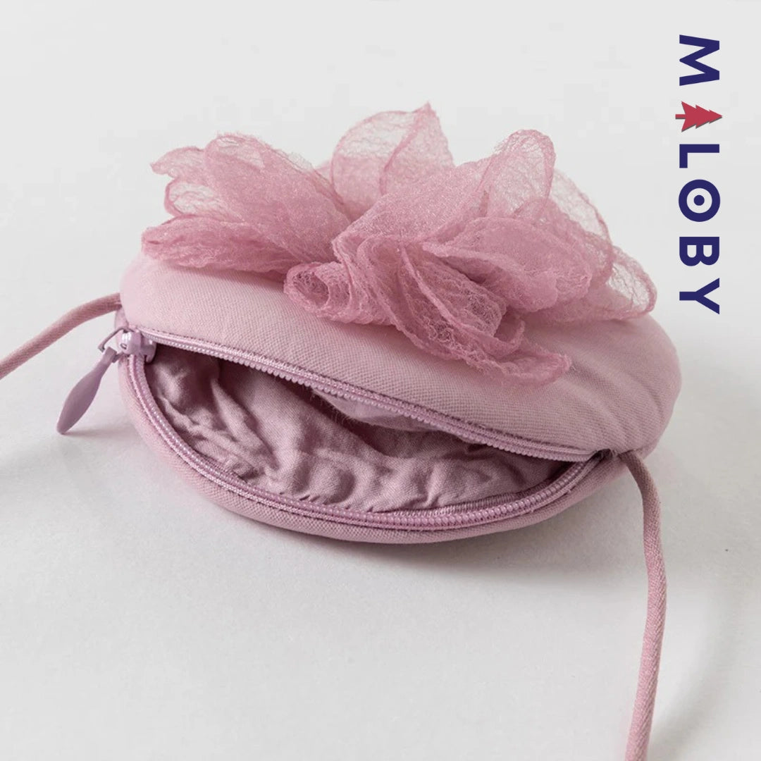 Ensemble Robe+sac pour cérémonie volontée en tulle - violet -robes et ensembles pour filles, bébés et garcons - MALOBY