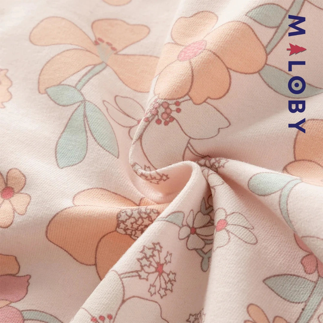 Ensemble jogging 2 pièces motifs fleuris- Rose