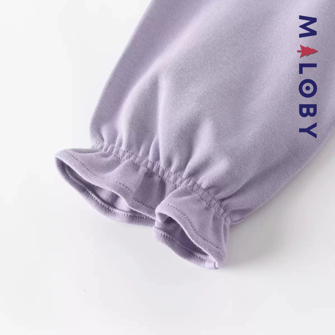 Robe col polo enfant fille- violet -robes et ensembles pour filles, bébés et garcons - MALOBY