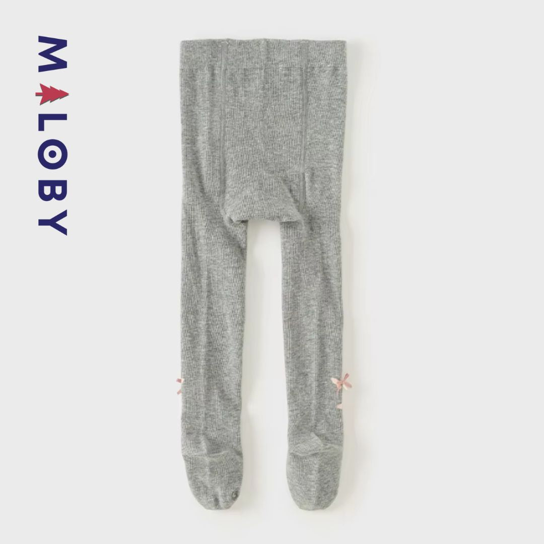 Collant Épais motif nœud enfant fille -robes et ensembles pour filles, bébés et garcons - MALOBY
