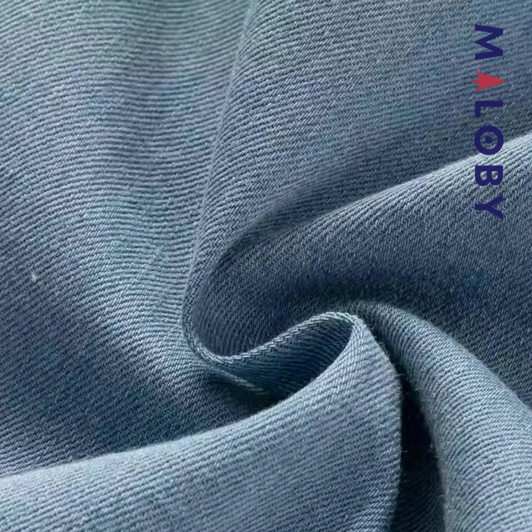 Pantalon jean brodé motif licorne enfant fille- bleu